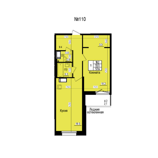 Однокомнатная №110
