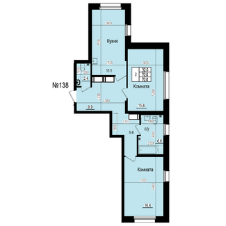 Двухкомнатная №138