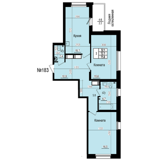 Двухкомнатная №183