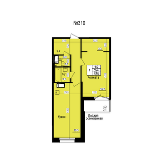 Однокомнатная №310