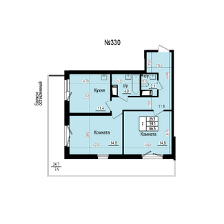 Двухкомнатная №330