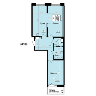 Двухкомнатная №339