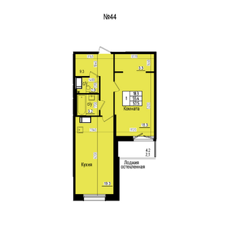 Однокомнатная №44