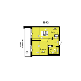 Однокомнатная №501