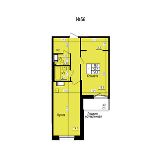 Однокомнатная №56