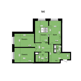 Трёхкомнатная №6