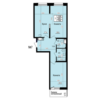 Двухкомнатная №7