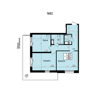 Двухкомнатная №82