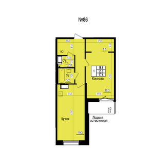 Однокомнатная №86